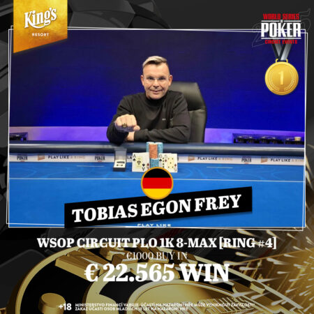 Live Poker | Kings: Tobias Frey takes WSOPC 1k PLO