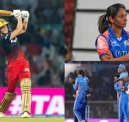 Mumbai Indians Needs 168 Runs to Win Against Royal Challengers Bengaluru Ellyse Perry Smriti Mandhana wpl 2025 rcb vs mi score