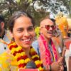 Olympic medallist shuttler Saina Nehwal Visits Maha Kumbh with Father