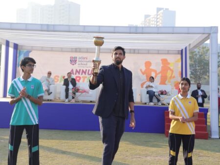 Ishant Sharma Attends Adani International School's Annual Sports Day